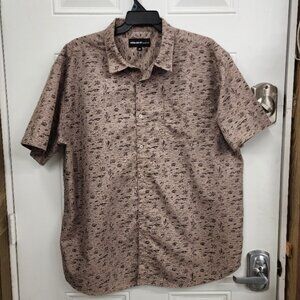 Molokai Surf Co. Desert Print Button Down Short Sleeve Shirt - Cactus - Size 2XL